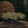 Set krans groen, houten plateau & led kaars