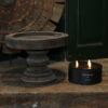 Set krans groen, houten plateau & led kaars